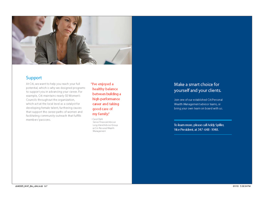 Citi Brochure: Committed to Women Advisors