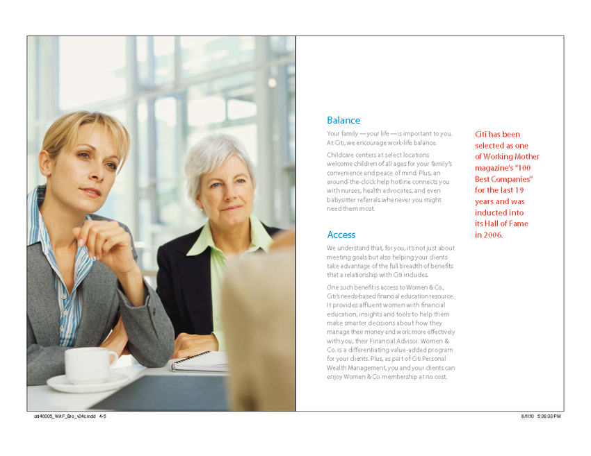Citi Brochure: Committed to Women Advisors