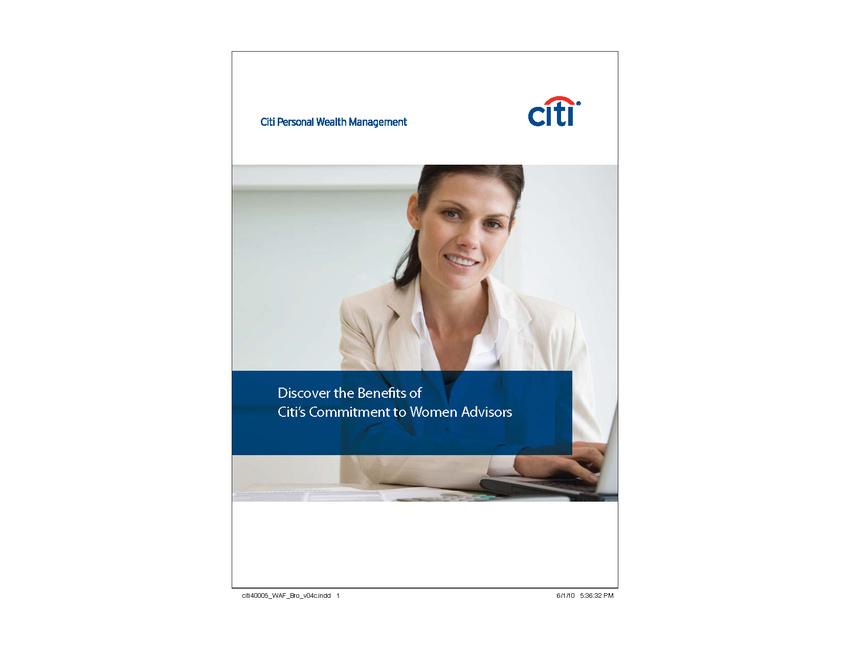 Citi Brochure: Committed to Women Advisors