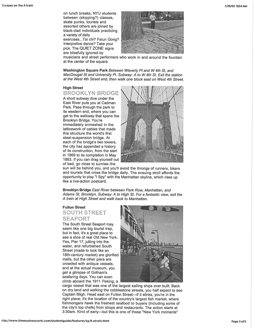 Time Out New York: Escapes on the A Train