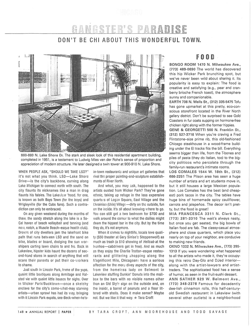 Paper Magazine: Chicago Travel Feature