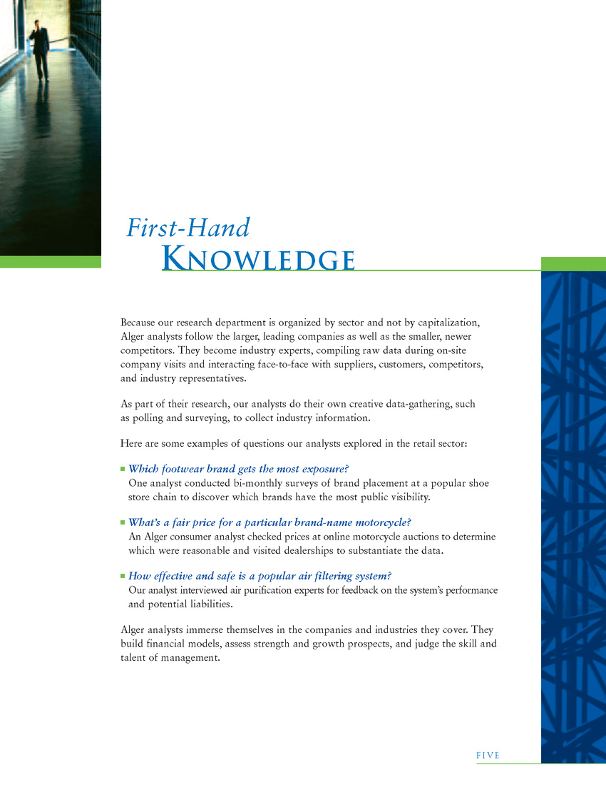 Alger Capabilities Brochure