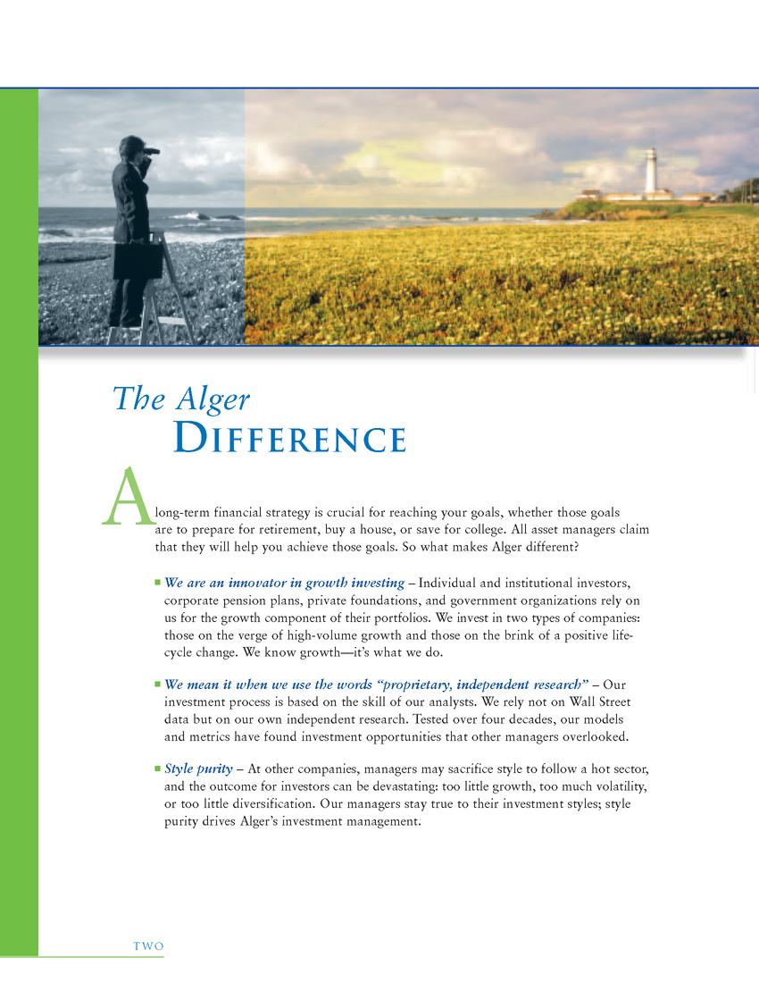 Alger Capabilities Brochure