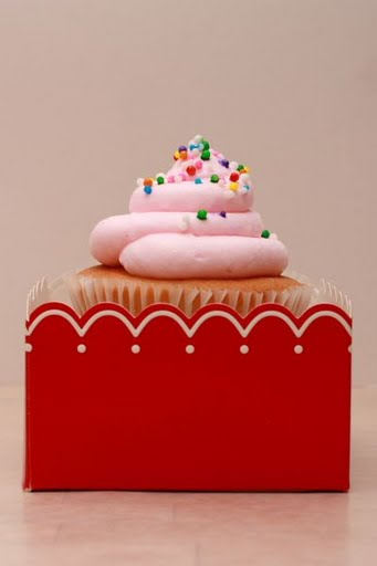 Vanilla Cupcake with Strawderry Buttercream Icing