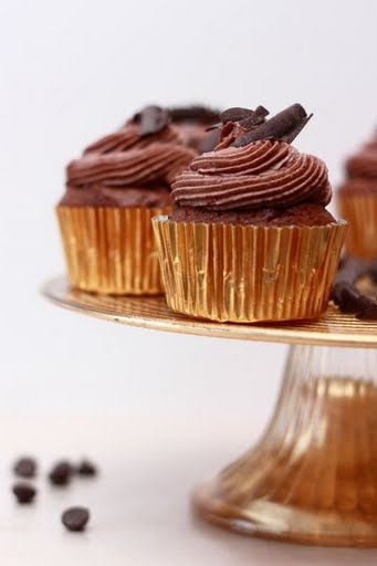 Mocha Madness Cupcakes in Gold Liner