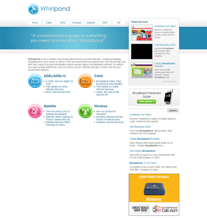 Broadband website