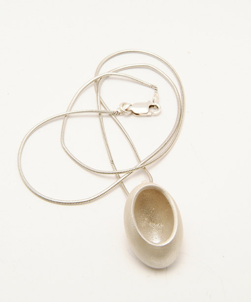 Half Egg Pendant made with sterling silver