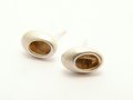 Half Egg studs made with sterling silver