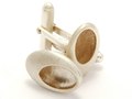 Half Egg Cufflinks made with sterling silver)