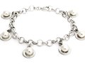Sterling Silver bracelet made with sterling silver and fresh water pearls)