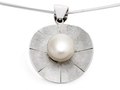 Cream Pearl pendant made with sterling silver and fresh water pearls