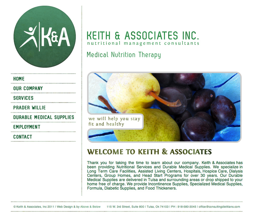Keith & Associates : Consulting Dietitians Website