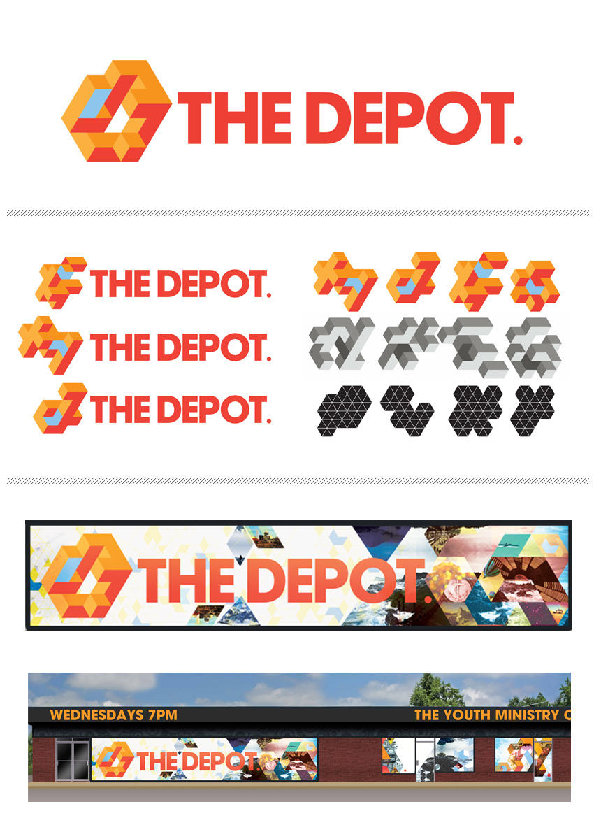 The Depot - Logo Design - Front Building Display