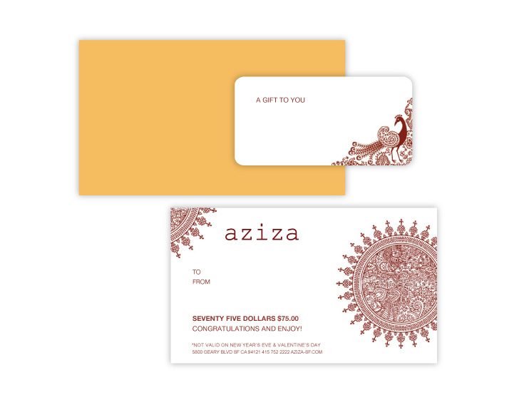 Aziza Restaurant Gift Card