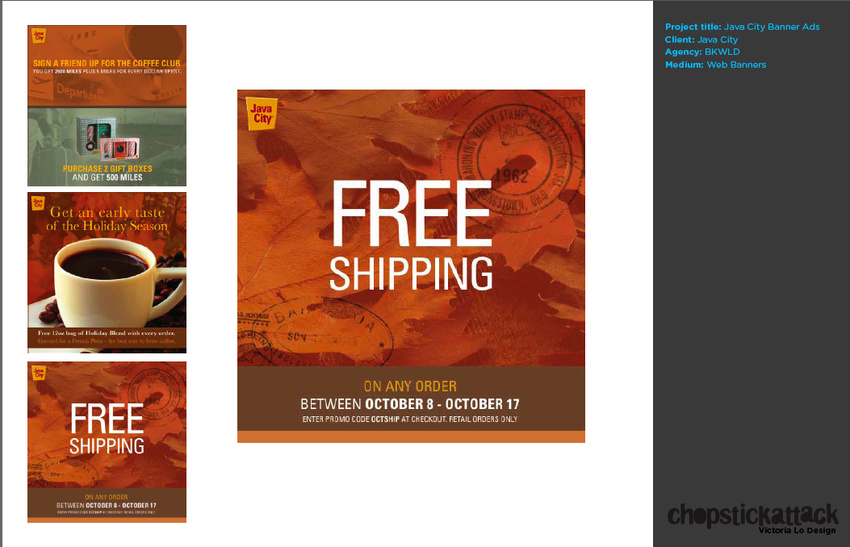 Java City web banners