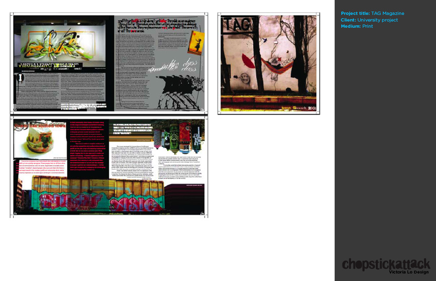 Graffiti magazine layout - university assignment