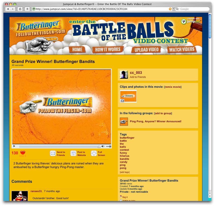 Jumpcut Butterfinger Brandspace
