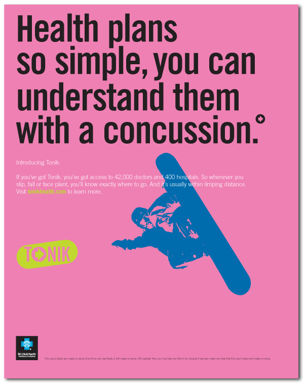 Tonik Health Print Ad for Anthem Blue Cross