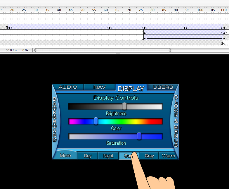 Navigation Display Animation