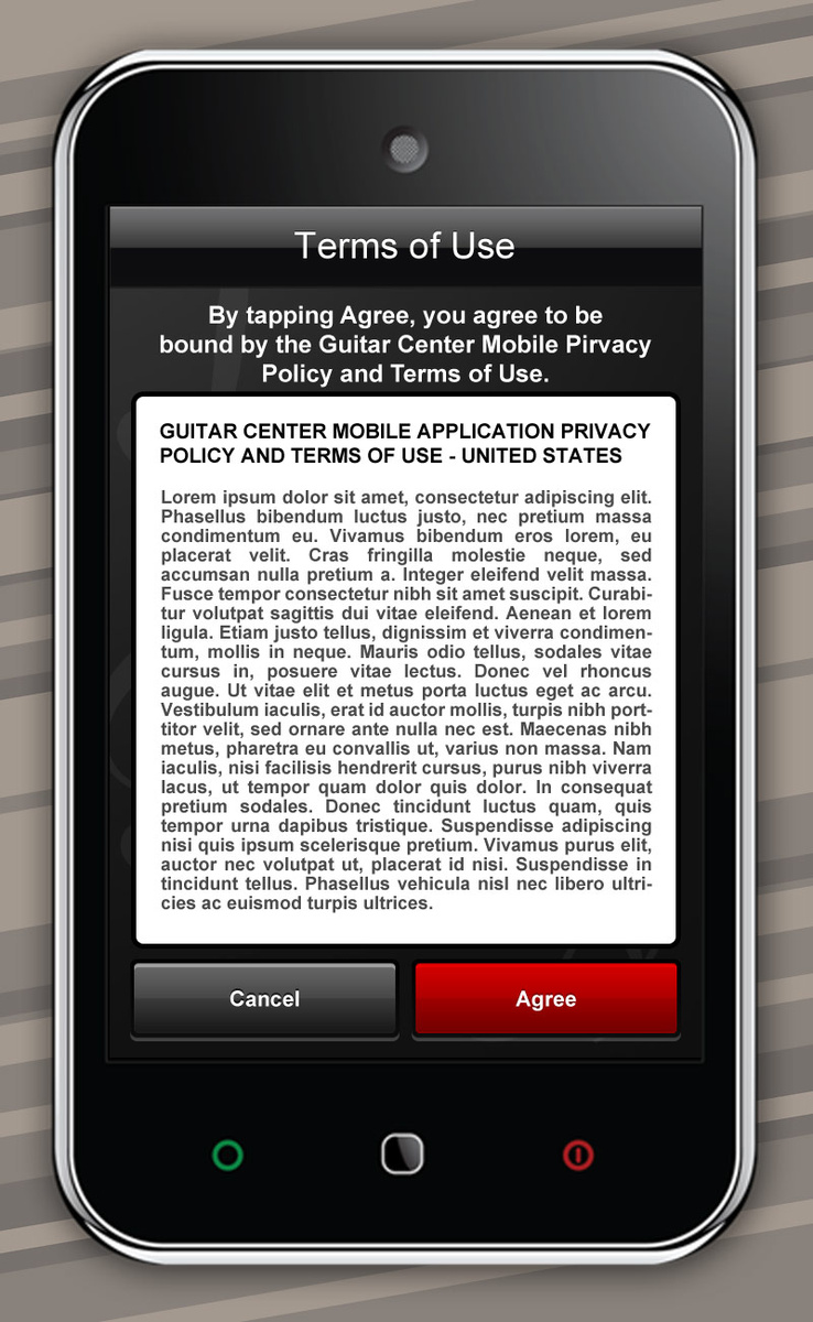 mobile mock up screens