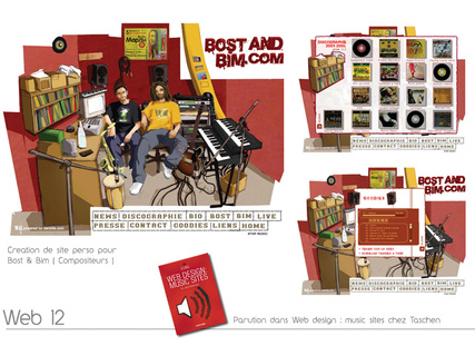 bostandbim.com website published in webdesign music site by tashen