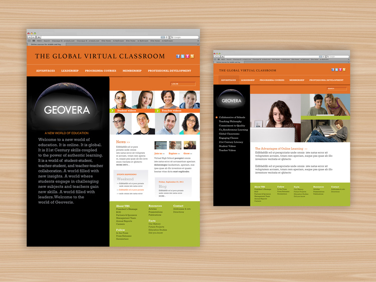 Website design for online high school