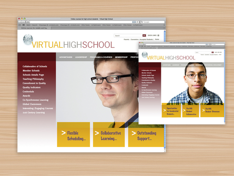 Website design for online high school