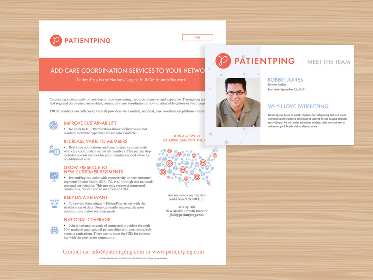 PatientPing marketing collateral + illustration