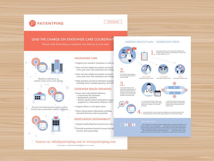 Patient Ping marketing collateral + illustration