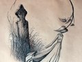 GHOST CATHY, graphite on Kitakata paper, 14"x17," 2015Wuthering Heights inspirations