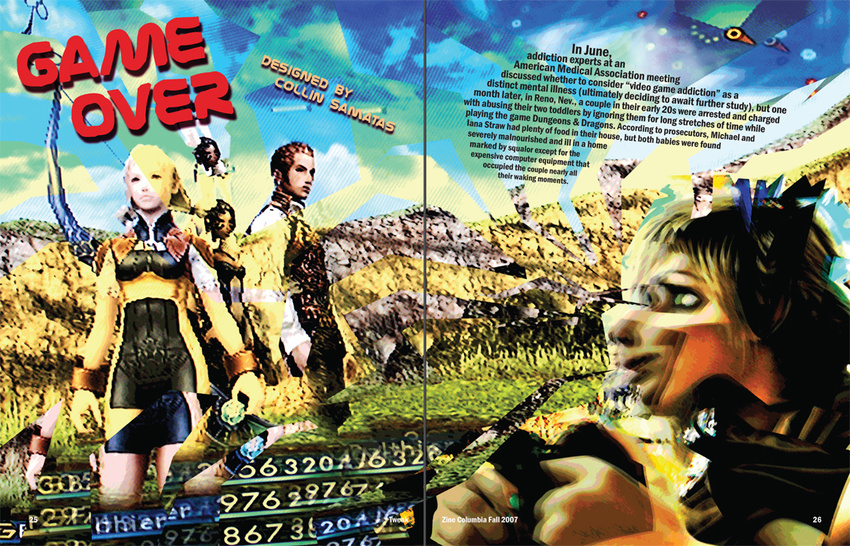 GAME OVER zine full-page spread (2007)
