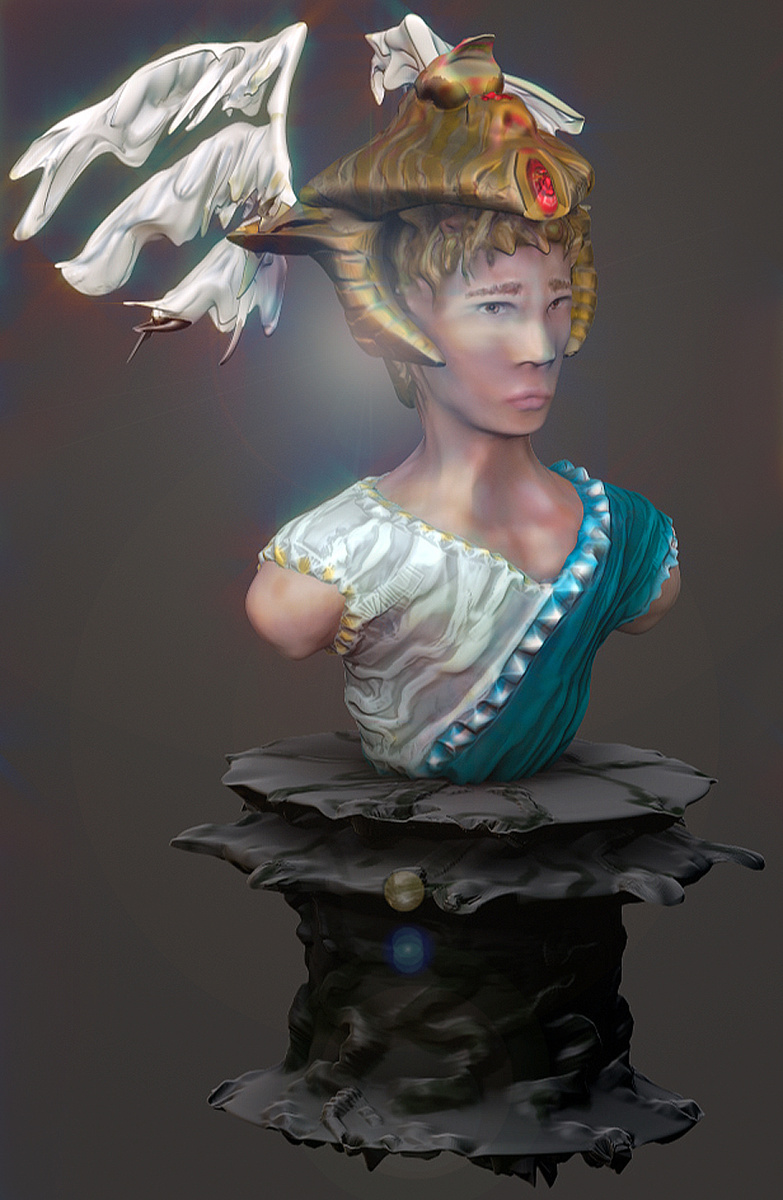 Hermes de Milo digital sculpture (2011)