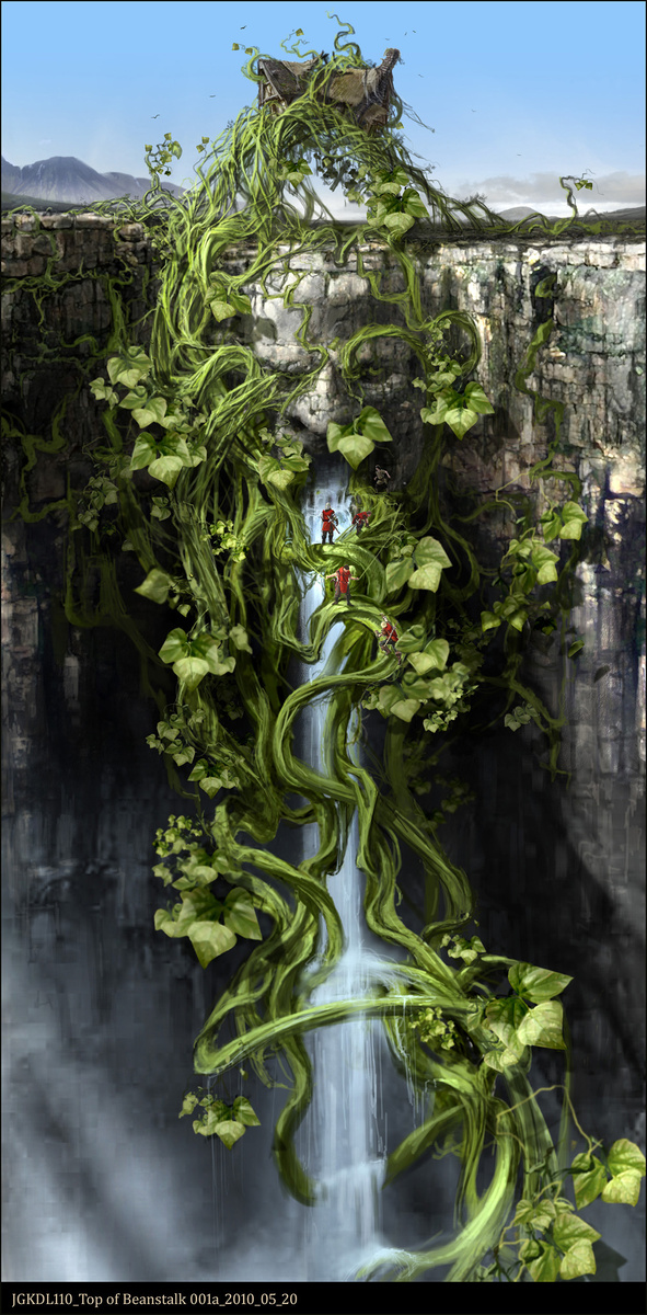 Uncles house held by the beanstalk at Gantua edge© 2013 Warner Bros. Entertainment Inc. and Legendary Pictures