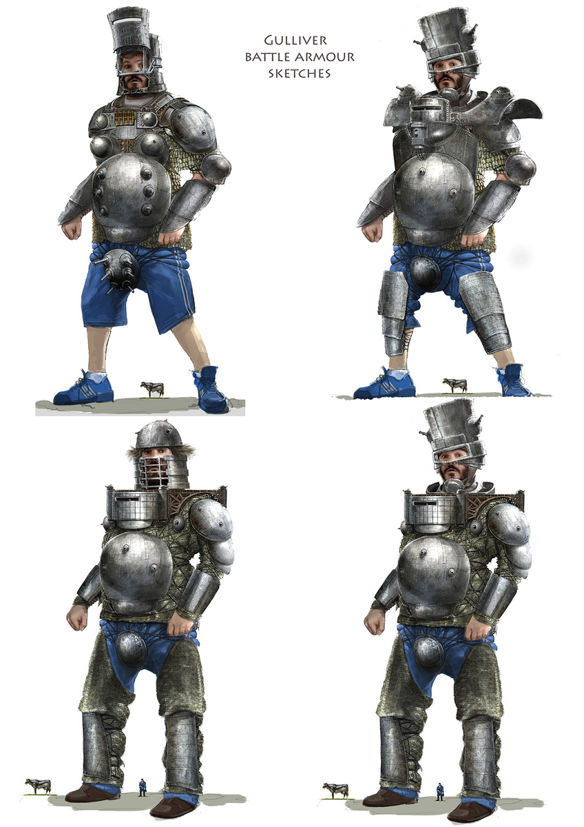 Gulliver in his make shift battle armour. .Copyright Twentieth Century Fox Film Corporation