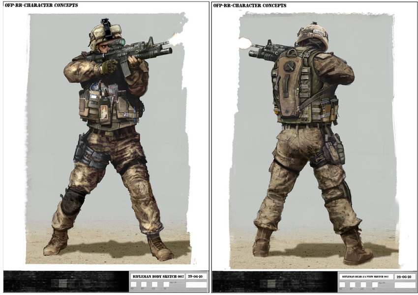 Rifleman body sketch. Copyright Codemaster2011