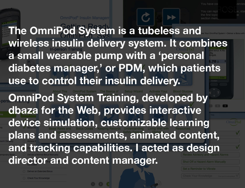 Introduction. Interactive online training system for medical device. Developed with dbaza.
