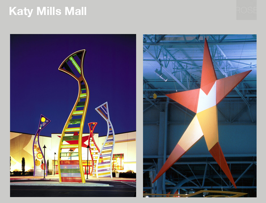 Food court and entrance features, Katy, TX. With RTKL. Photos by David Whitcomb.
