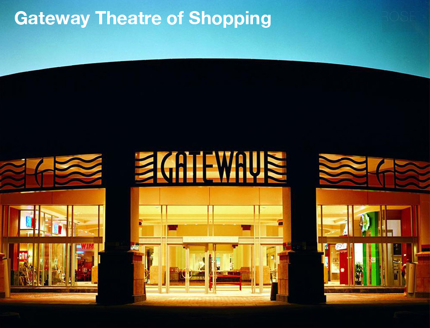 Identity at shopping center entrance, Durban, South Africa. With RTKL. Photo by David Whitcomb.
