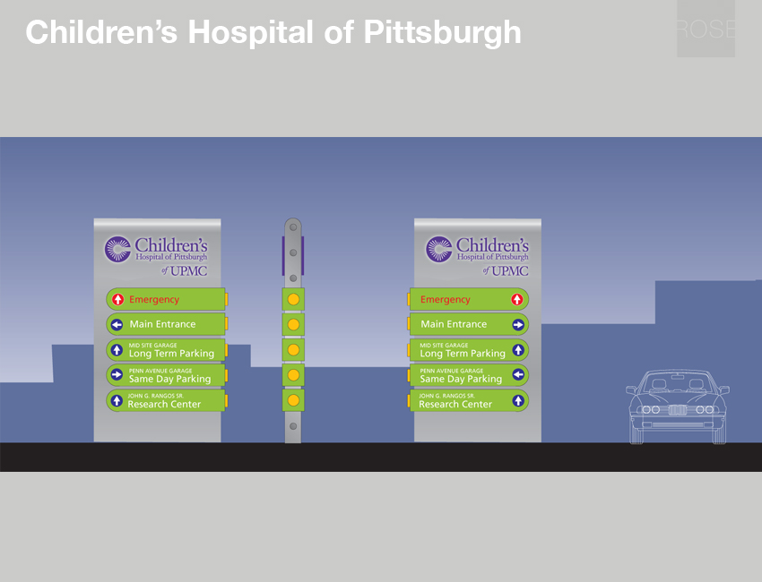 Exterior identity sign family. Pittsburgh, PA. With ThoughtForm.