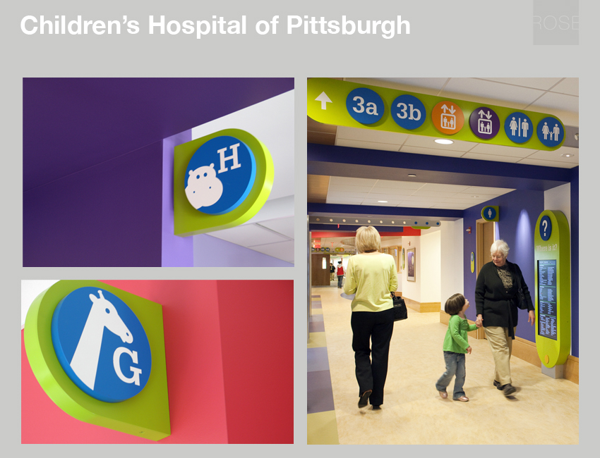 Interior navigation and suite identity signs. Pittsburgh, PA. With ThoughtForm. Photos by Dennis Marsico.