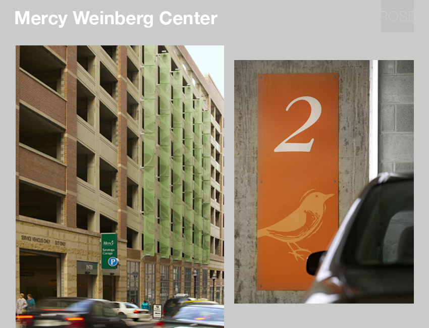 Parking garage graphics and signs. Baltimore, MD. With RTKL. Photos by David Whitcomb.
