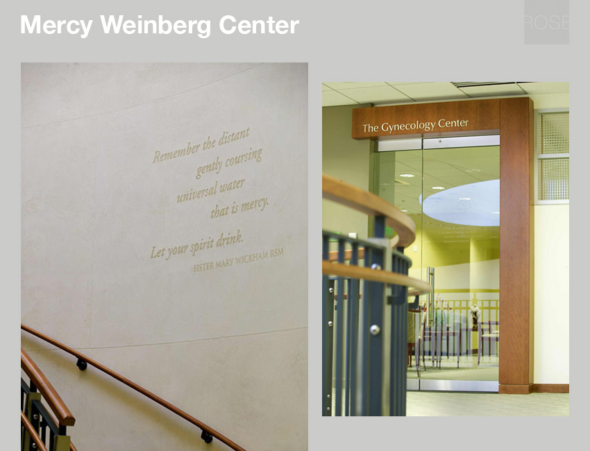Affirmative quote and suite identity lettering. Baltimore, MD. With RTKL. Photos by David Whitcomb.