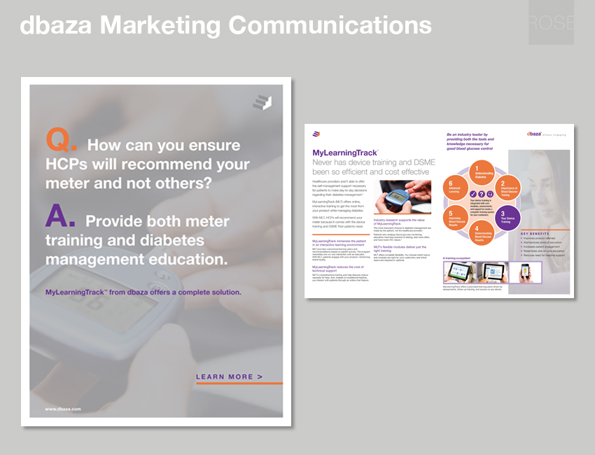 Marketing collateral for medical engagement start-up. Pittsburgh, PA. With dbaza.