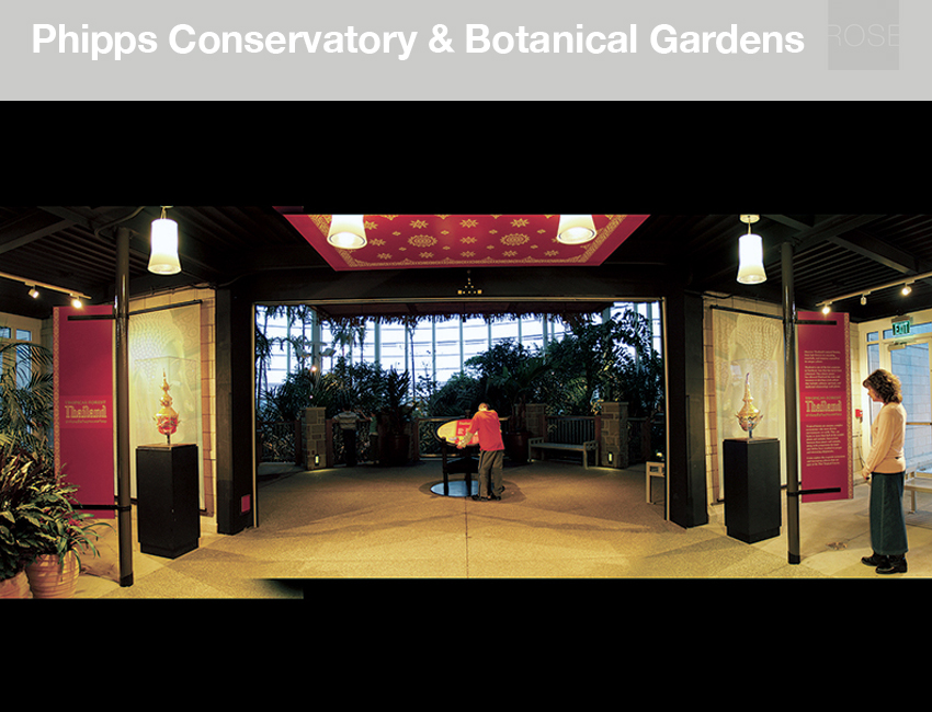 Tropical Forest Thailand exhibit entrance area. With ThoughtForm. Photo by Kurt Hess.