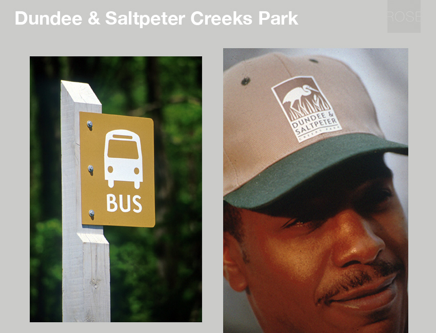 Bus sign and logo design for nature preserve. Middle River, MD. With RTKL. Photos by David Whitcomb.