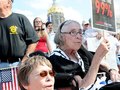Members of the occupy movement attend their first meeting in front of the Iowa State Capital building in Des Moines, Iowa.