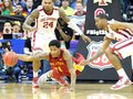 Iowa State's Will Clyburn makes an incredible pass against Oklahoma during the Big12 Tournament in KC