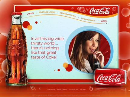 Web Design Concept (for Coke)