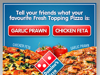 Banner Ad Design, Promotional (for SocialMedia, Dominos)
