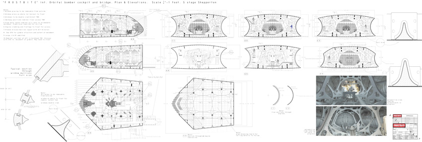 Interior sub orbital bomber cockpit plans & elevations (rhino/autocad)